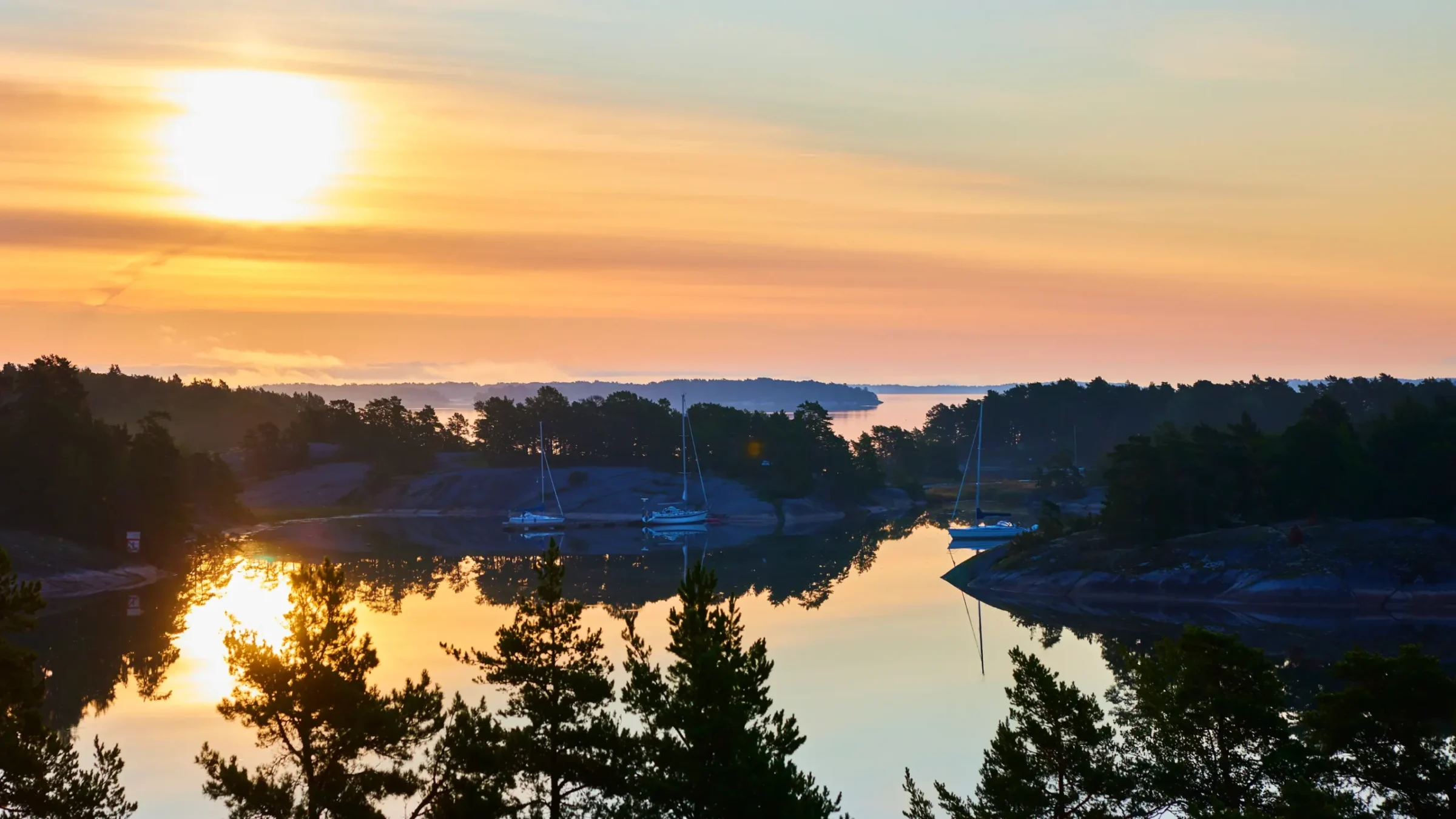 Solnedgång över skärgården