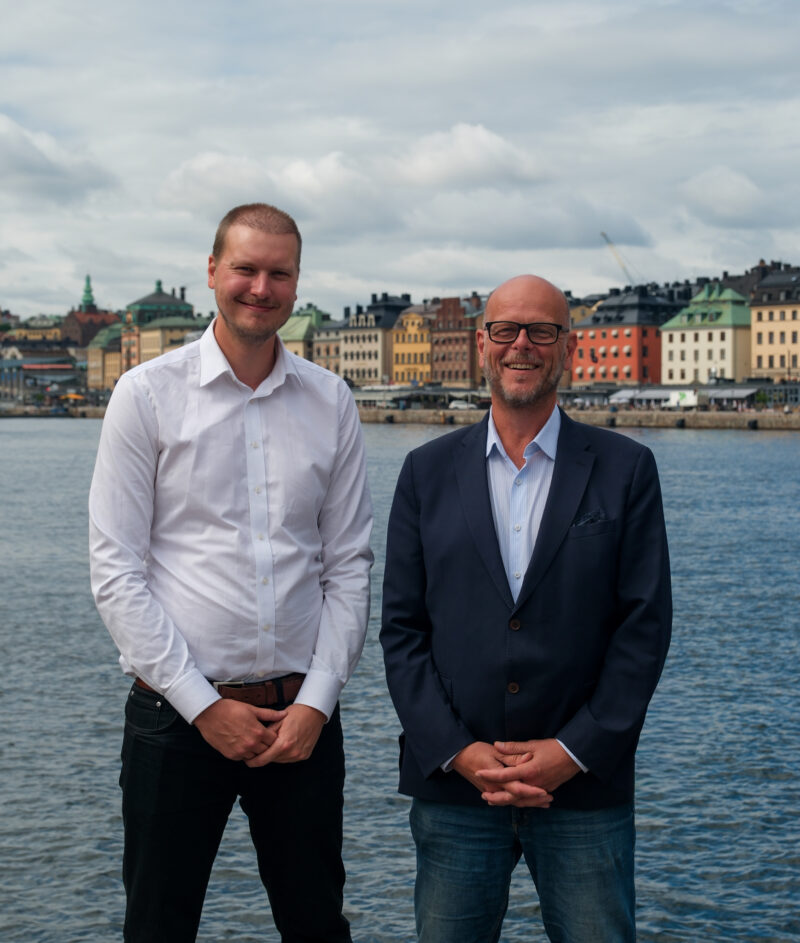 Sebastian Norman, CCO på Lantmännen Aspen och Jan Zetterman, VD på Skärgårdsstiftelsen.